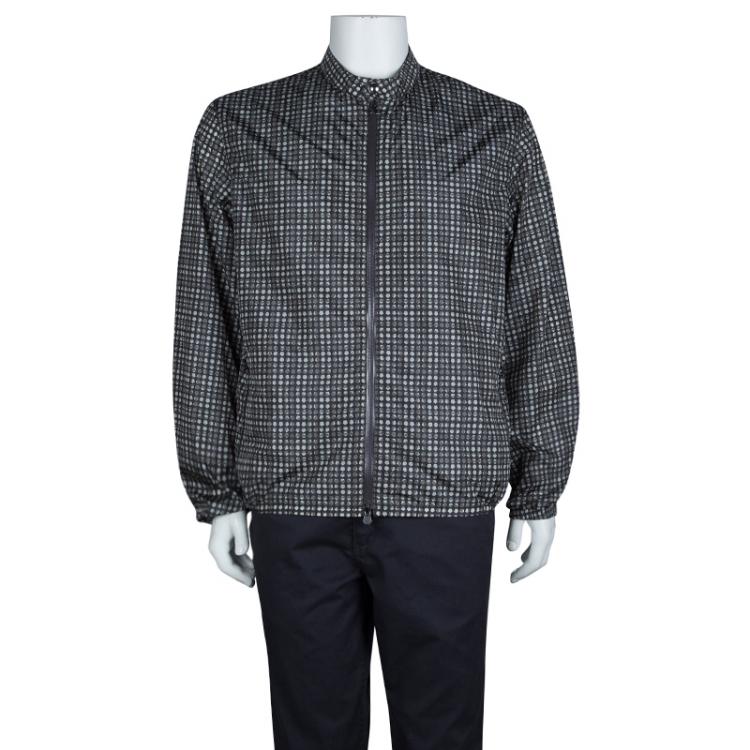 Pre Owned Z Zegna Pentagon Print Windbreaker Jacket XL