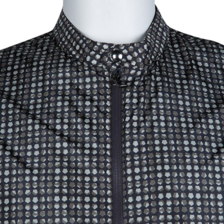 Pre Owned Z Zegna Pentagon Print Windbreaker Jacket XL