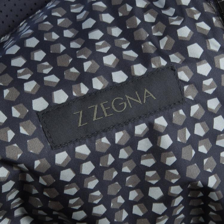 Pre Owned Z Zegna Pentagon Print Windbreaker Jacket XL