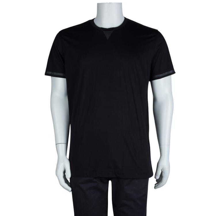 Pre Owned Z Zegna Black Crew Neck T-Shirt XL 