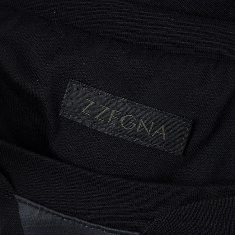 Pre Owned Z Zegna Black Crew Neck T-Shirt XL 