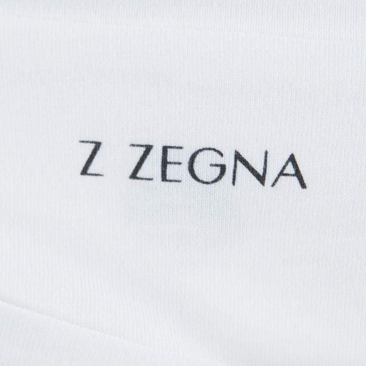 Pre Owned Z Zegna White Skyscraper Print Crewneck T-Shirt XL 