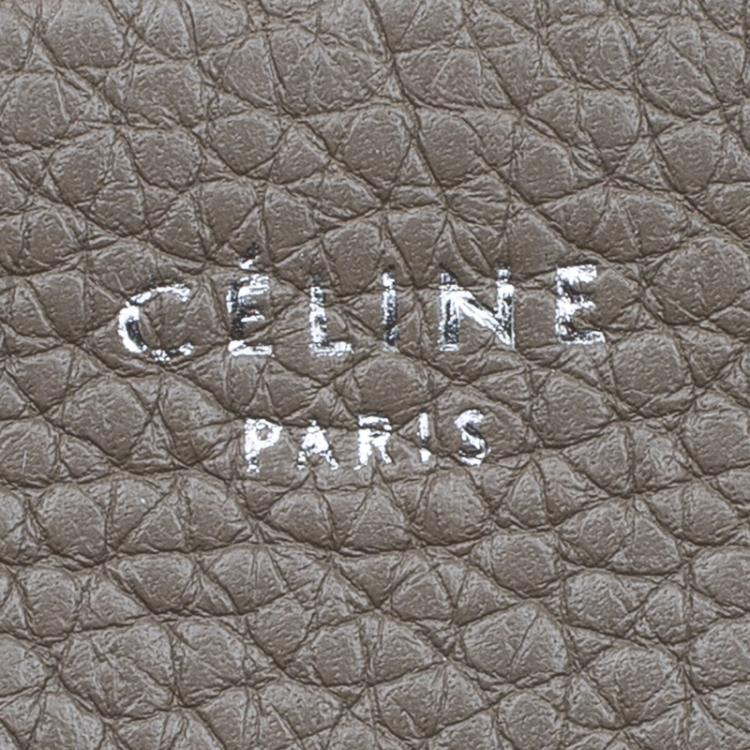Pre Owned Celine Grey Leather Medium Trapeze Tote