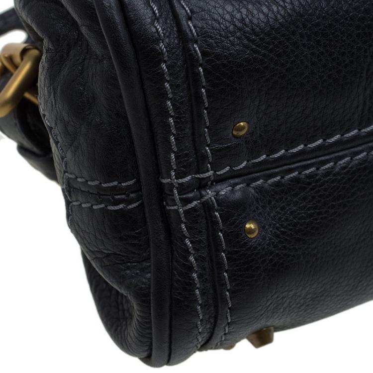 Pre Owned Chloe Black Leather Mini Paddington Satchel