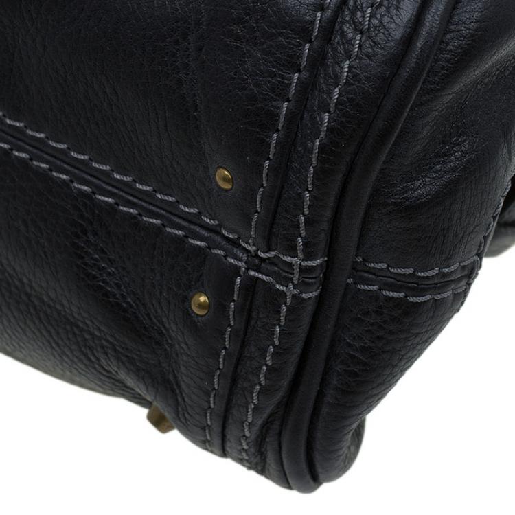 Pre Owned Chloe Black Leather Mini Paddington Satchel