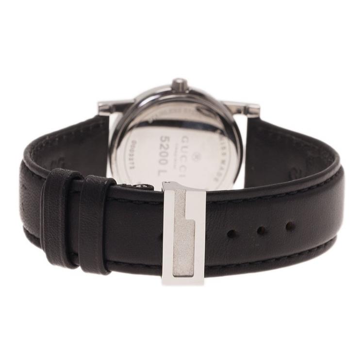 Pre Owned Gucci Logo Stainless Steel 5200 L Women's Wristwatch 27MM