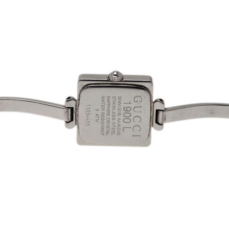 Pre Owned Gucci White Stainless Steel 1900 L Women’s Wristwatch 20MM