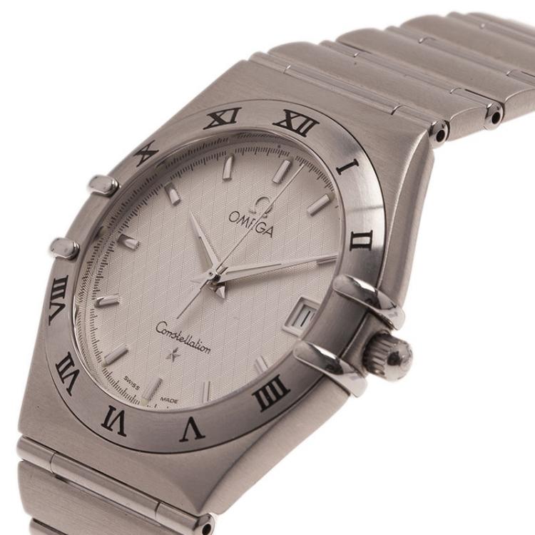 Pre Owned Omega White Stainless Steel Constellation Women’s Wristwatch 33MM
