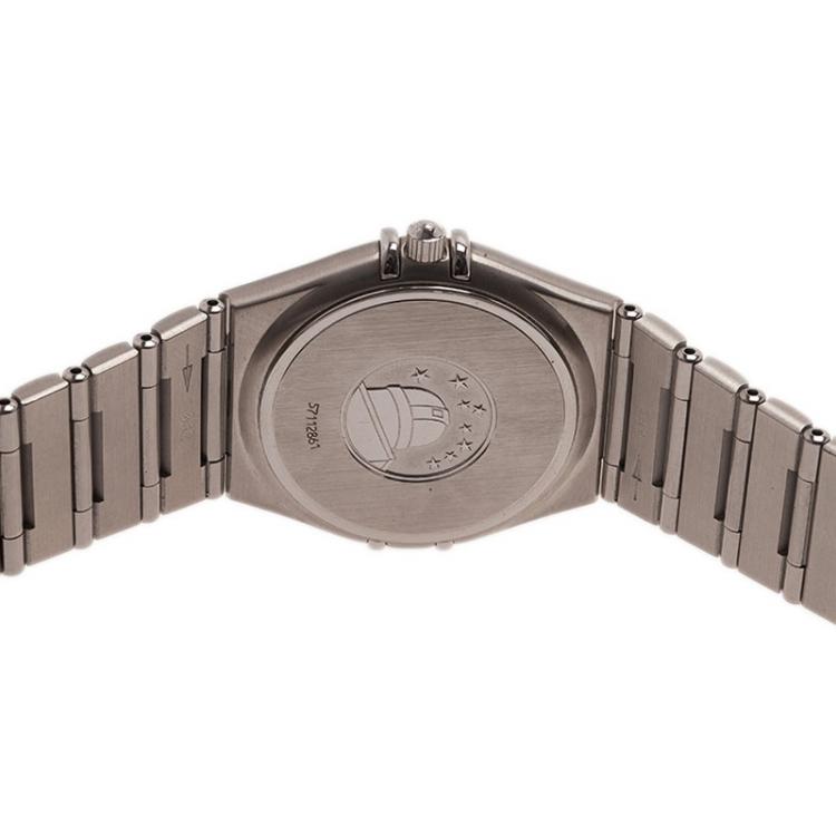 Pre Owned Omega White Stainless Steel Constellation Women’s Wristwatch 33MM