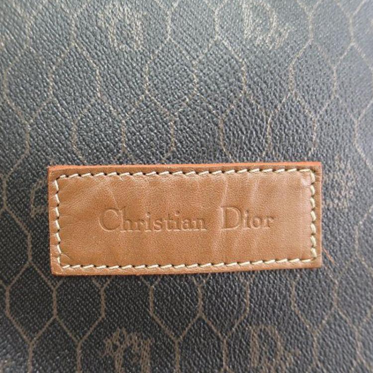 Pre Owned Dior Black / Brown Leather Duffel Bag