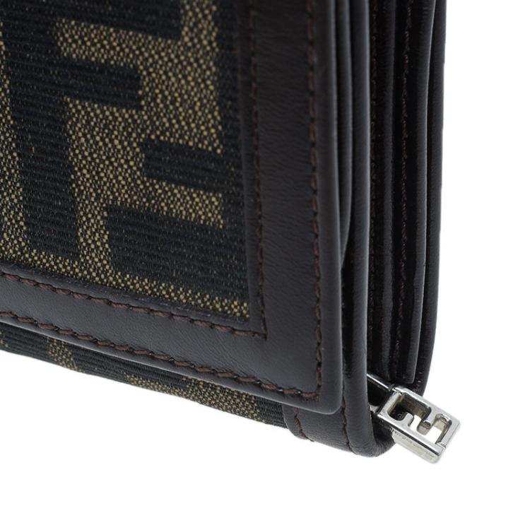 Pre Owned Fendi Zucca Flap Wallet