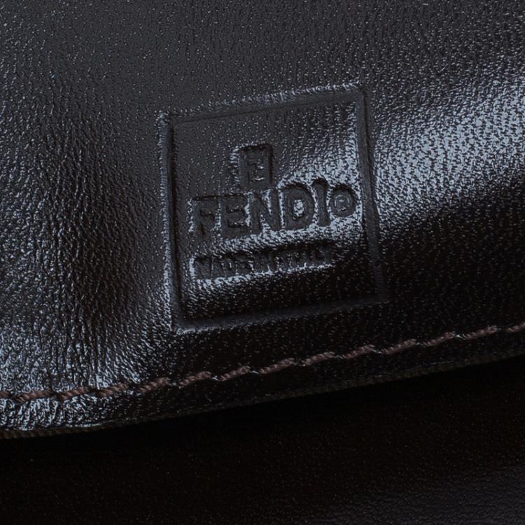 Pre Owned Fendi Zucca Flap Wallet