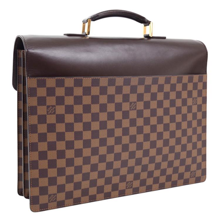 Pre Owned Louis Vuitton Damier Ebene Canvas Altona Briefcase GM