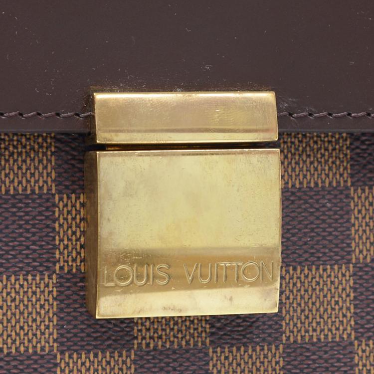 Pre Owned Louis Vuitton Damier Ebene Canvas Altona Briefcase GM