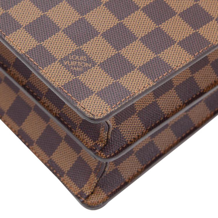 Pre Owned Louis Vuitton Damier Ebene Canvas Altona Briefcase GM