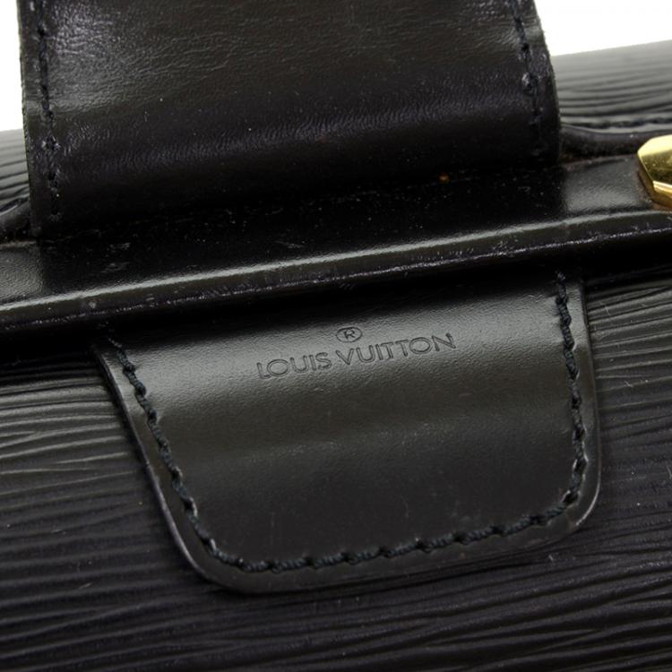 Pre Owned Louis Vuitton Black Epi Leather Serviette Fermoir Briefcase 