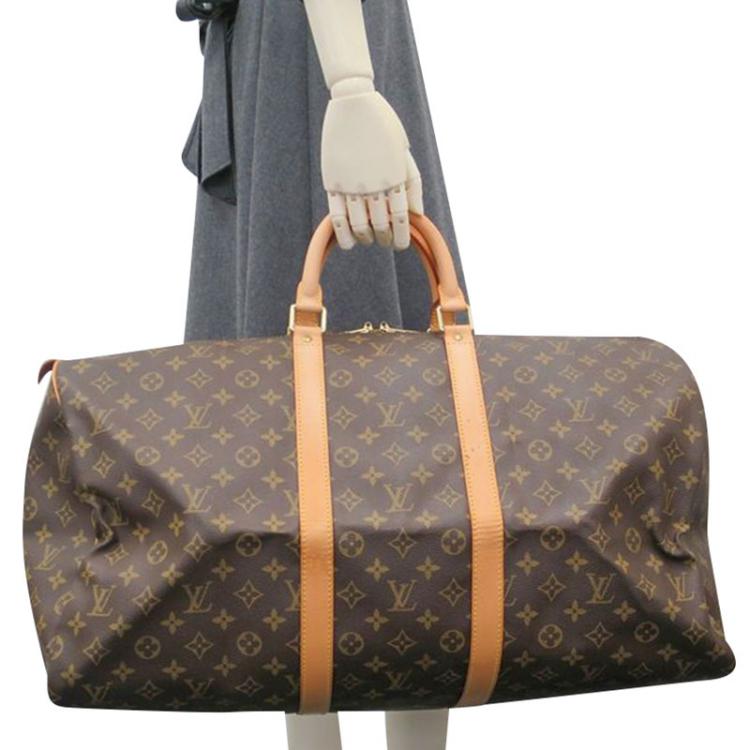 Pre Owned Louis Vuitton Monogram Canvas Keepall 55
