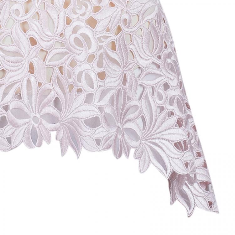 Pre Owned 3.1 Phillip Lim Sleeveless Floral Lace Insert Top M