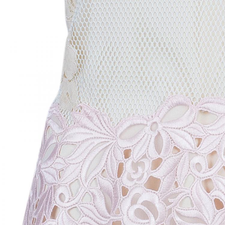 Pre Owned 3.1 Phillip Lim Sleeveless Floral Lace Insert Top M