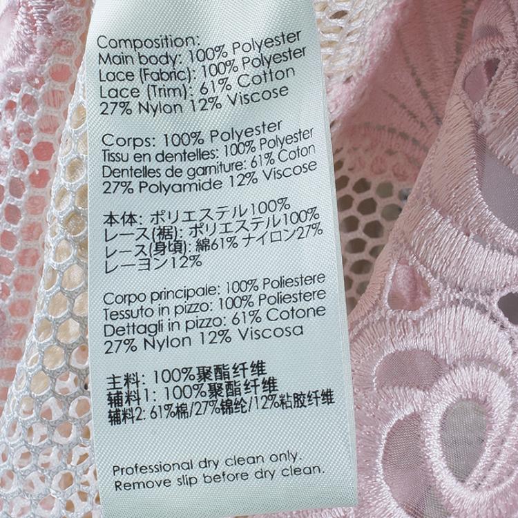 Pre Owned 3.1 Phillip Lim Sleeveless Floral Lace Insert Top M
