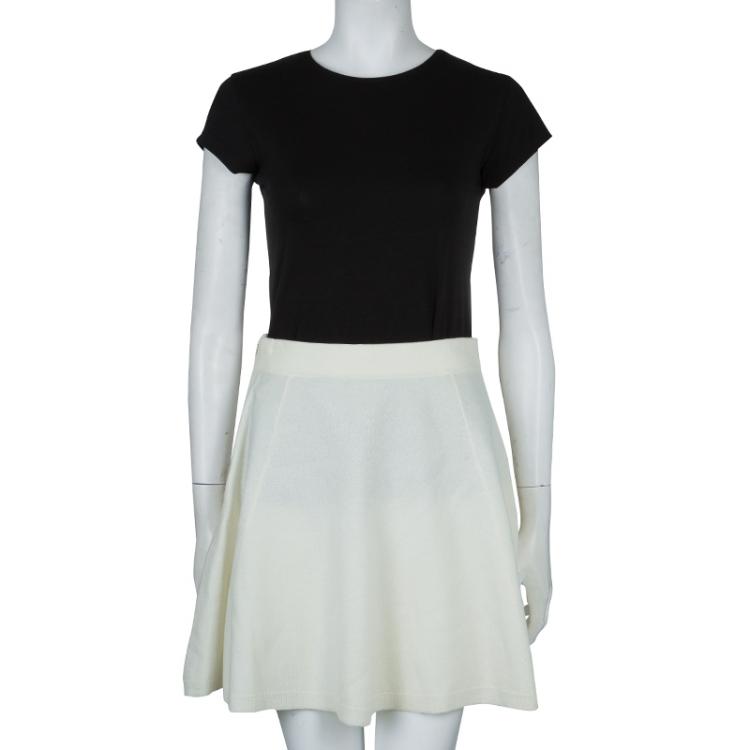 Pre Owned 3.1 Phillip Lim Cream Wool Flared Skirt S