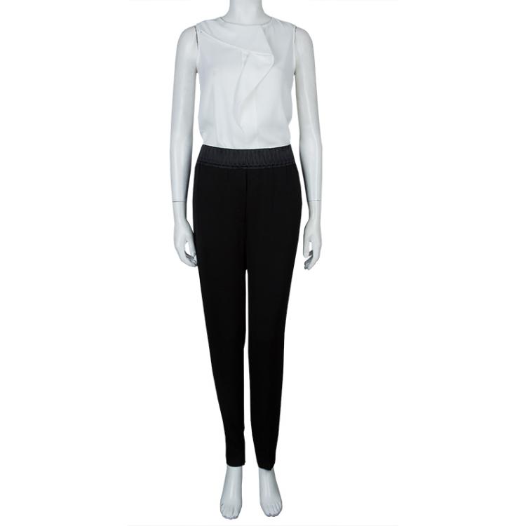 Pre Owned 3.1 Phillip Lim Black Smocked Waist Trousers M