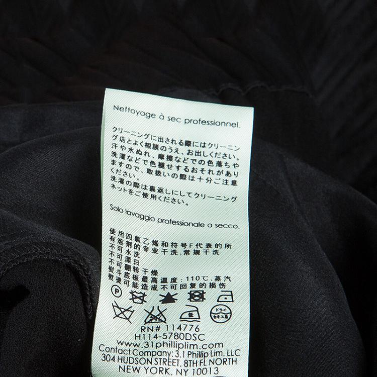 Pre Owned 3.1 Phillip Lim Black Smocked Waist Trousers M