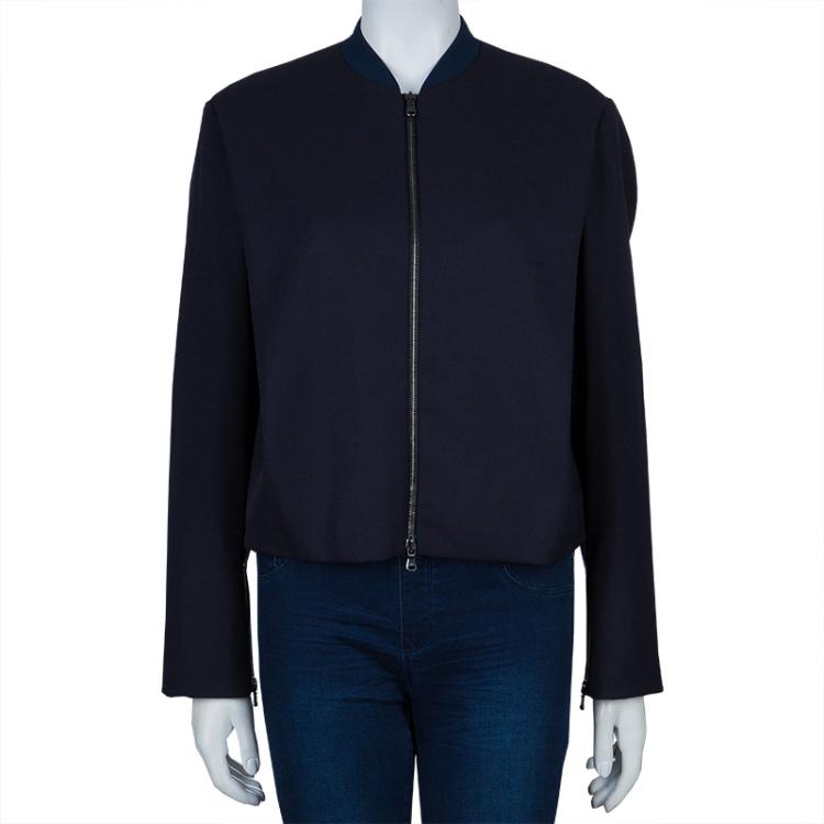 Pre Owned 3.1 Phillip Lim Navy Blue Wool Bomber Jacket M