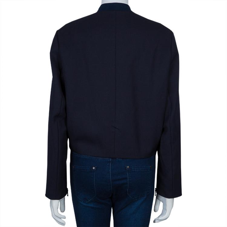 Pre Owned 3.1 Phillip Lim Navy Blue Wool Bomber Jacket M