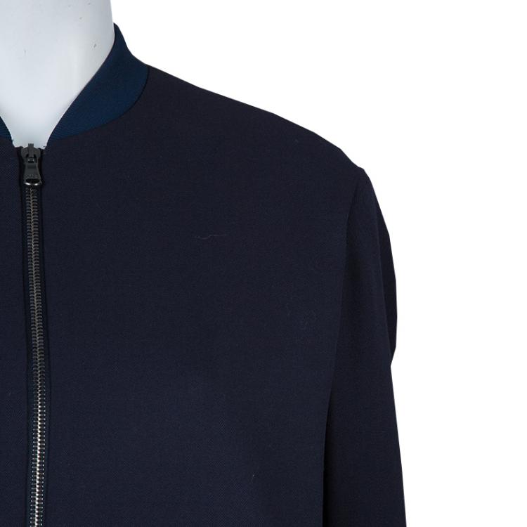 Pre Owned 3.1 Phillip Lim Navy Blue Wool Bomber Jacket M