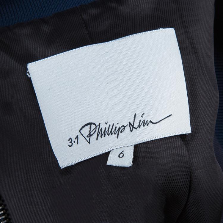 Pre Owned 3.1 Phillip Lim Navy Blue Wool Bomber Jacket M