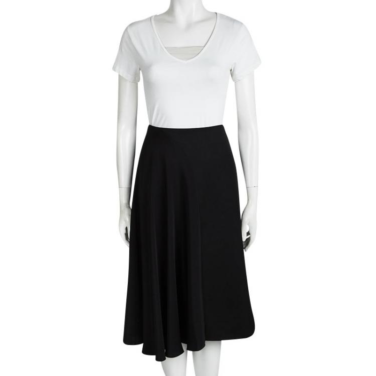 Pre Owned 3.1 Phillip Lim Black Wool A Line Horizon Skirt M