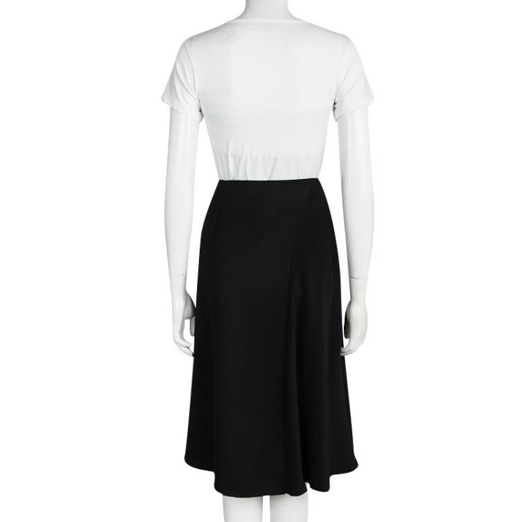Pre Owned 3.1 Phillip Lim Black Wool A Line Horizon Skirt M
