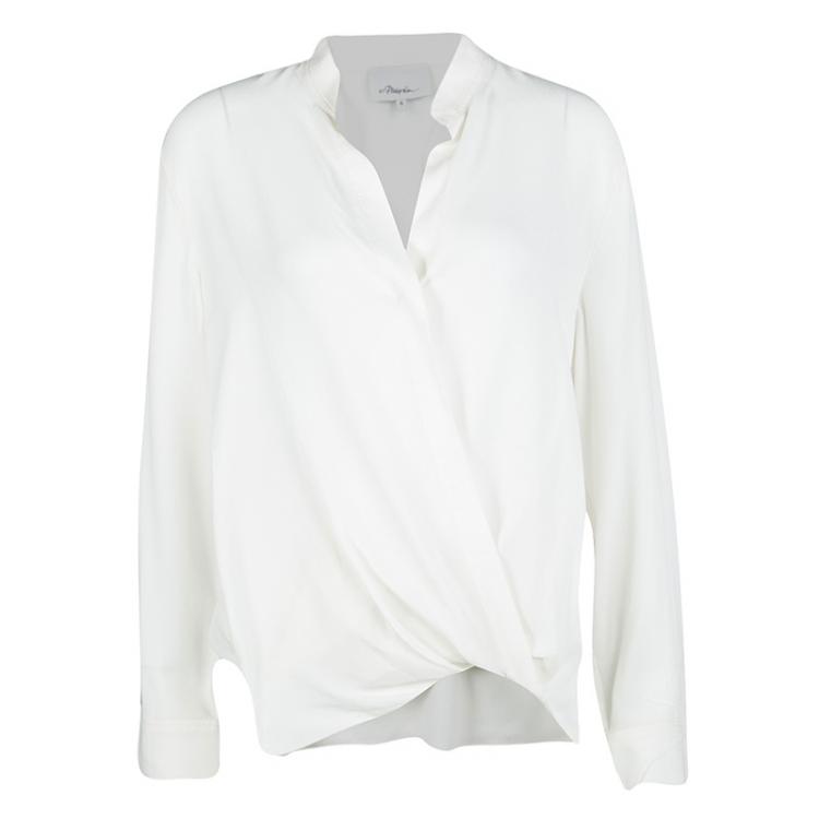 Pre Owned 3.1 Phillip Lim Off White Faux Tucked Bottom Long Sleeve Shirt S