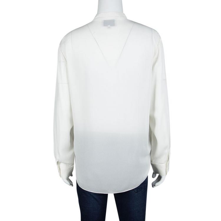 Pre Owned 3.1 Phillip Lim Off White Faux Tucked Bottom Long Sleeve Shirt S