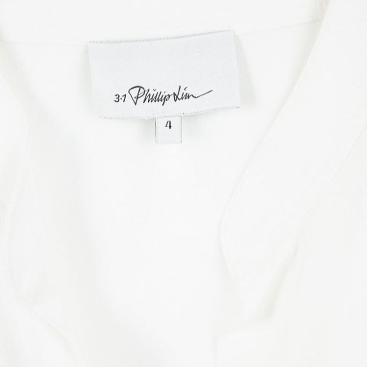 Pre Owned 3.1 Phillip Lim Off White Faux Tucked Bottom Long Sleeve Shirt S