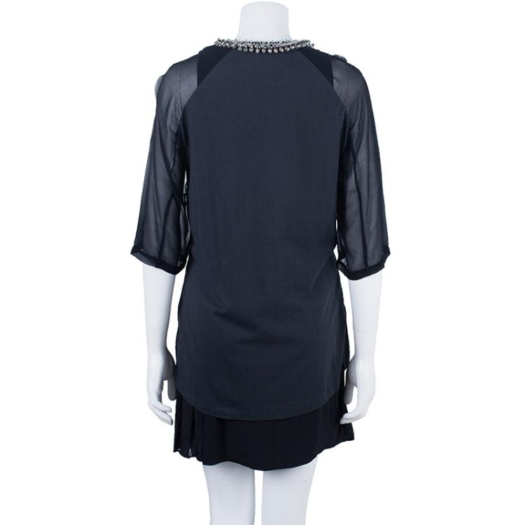 Pre Owned 3.1 Phillip Lim Embellished Neck Dress S