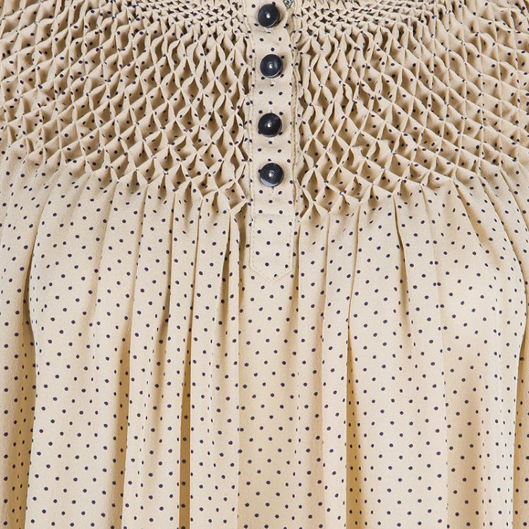Pre Owned 3.1 Phillip Lim Beige Polka dot Long Sleeve Top M