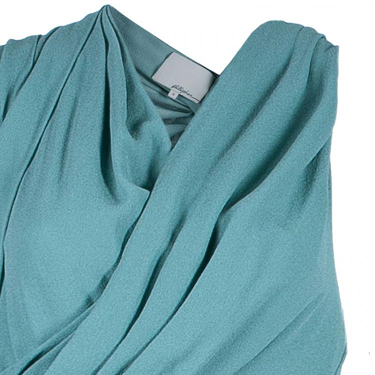 Pre Owned 3.1 Phillip Lim Green Gathered Sleeveless Dress M