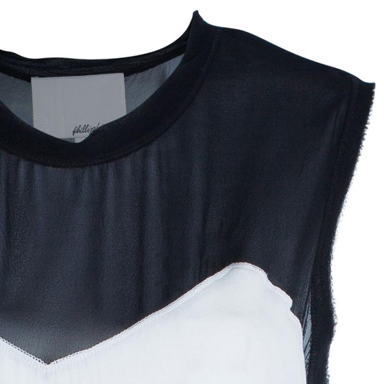 Pre Owned 3.1 Phillip Lim Black and White Sleeveless Dress M