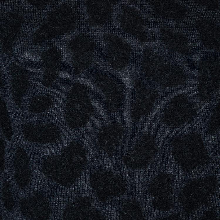 Pre Owned 3.1 Phillip Lim Grey Leopard Print Long Sleeve Dress M