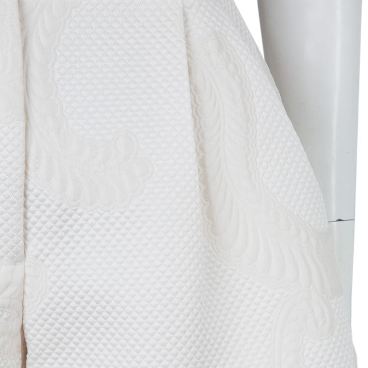 Pre Owned 3.1 Phillip Lim Off White Embossed Pleated Shorts S