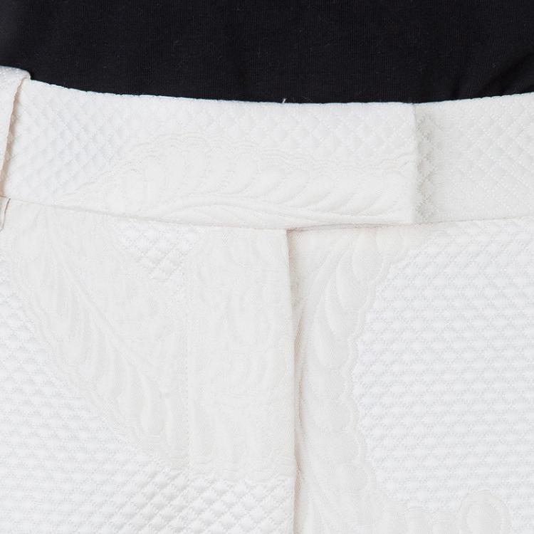 Pre Owned 3.1 Phillip Lim Off White Embossed Pleated Shorts S