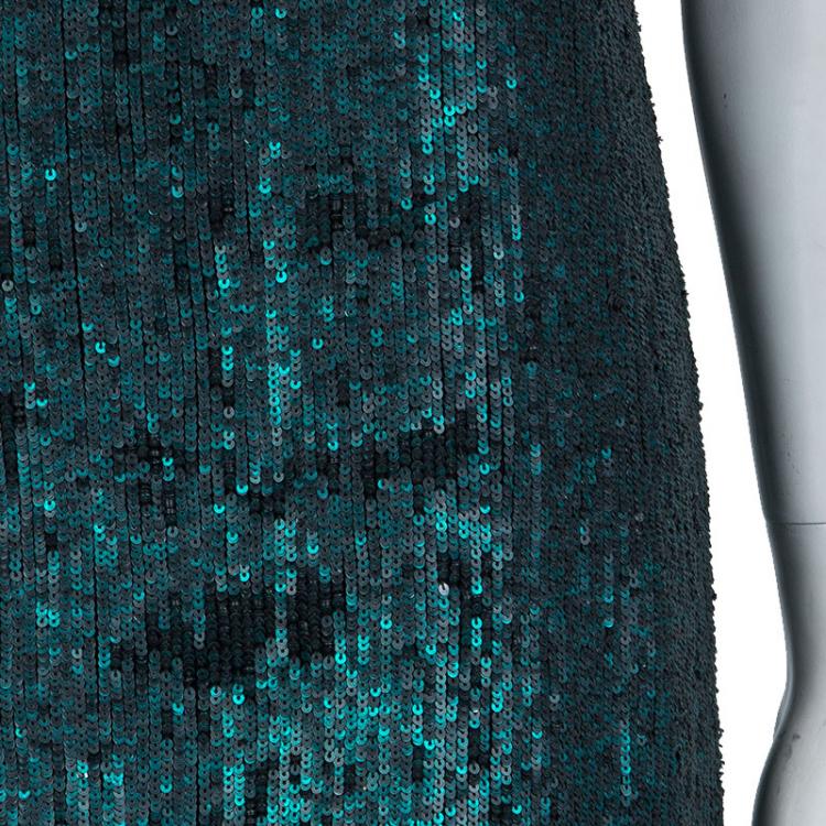Pre Owned 3.1 Phillip Lim Colorblock Silk Sequin Embellished Sleeveless Shift Dress S