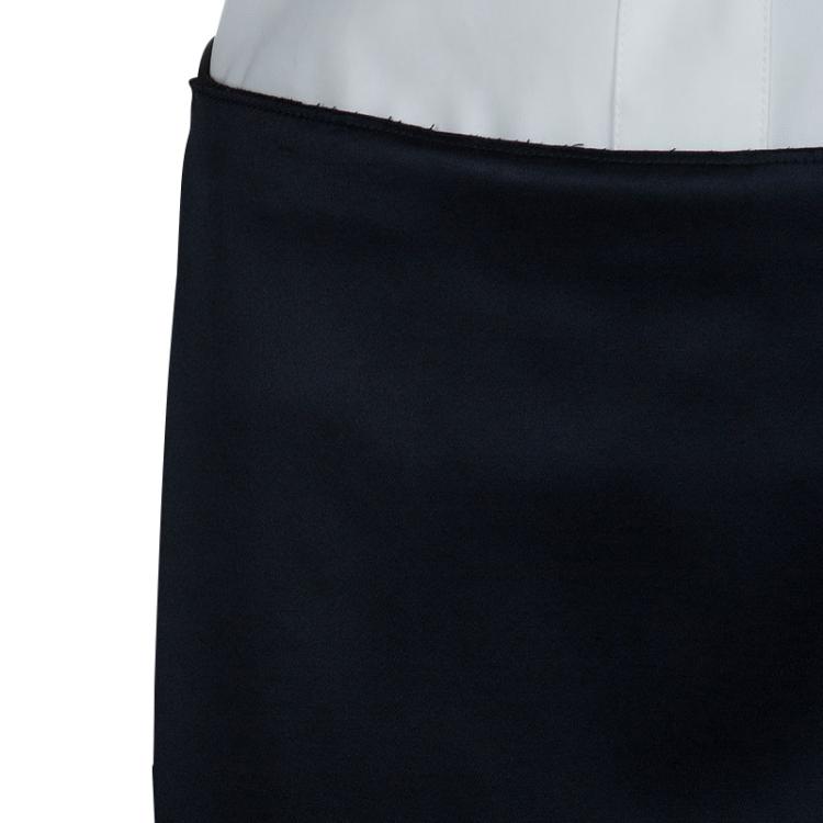 Pre Owned 3.1 Phillip Lim Black and Navy Silk Skirt M