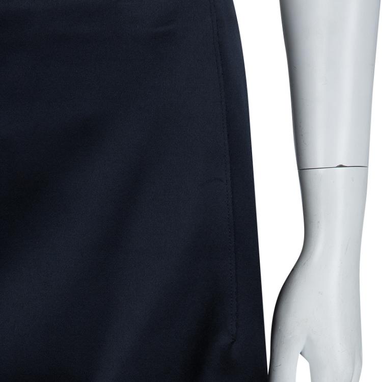 Pre Owned 3.1 Phillip Lim Black and Navy Silk Skirt M