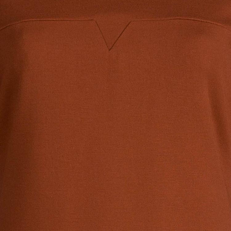 مملوكة مسبقًا 3.1 Phillip Lim Burnt Orange Knit Long Sleeve Sheath Dress M