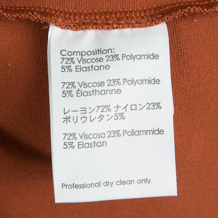 مملوكة مسبقًا 3.1 Phillip Lim Burnt Orange Knit Long Sleeve Sheath Dress M