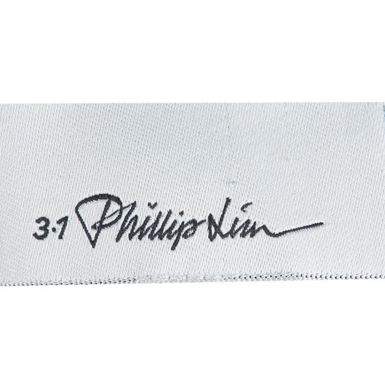 مملوكة مسبقًا 3.1 Phillip Lim Black Silk Embellishment Detail Oversized Shirt Dress S