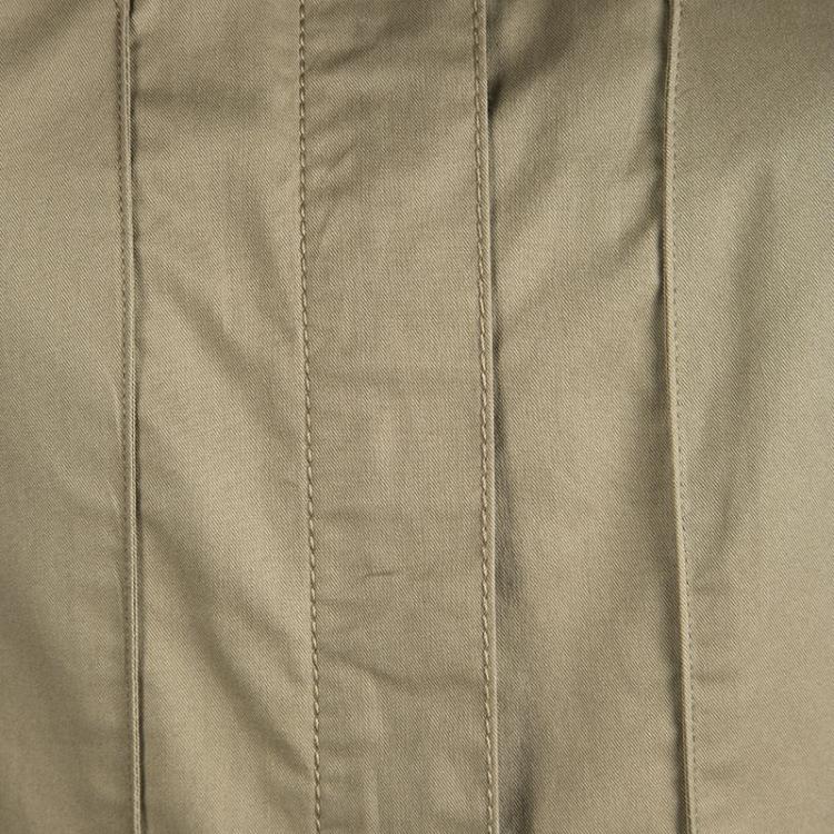 Pre Owned  3.1 Phillip Lim Brown Cotton Short Sleeve Zip Front Dress M
